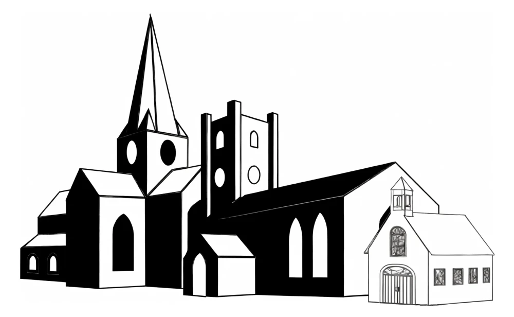Camrose Neighbor Aid Center Logo - Hands linked in Christ's name to meet the needs of others